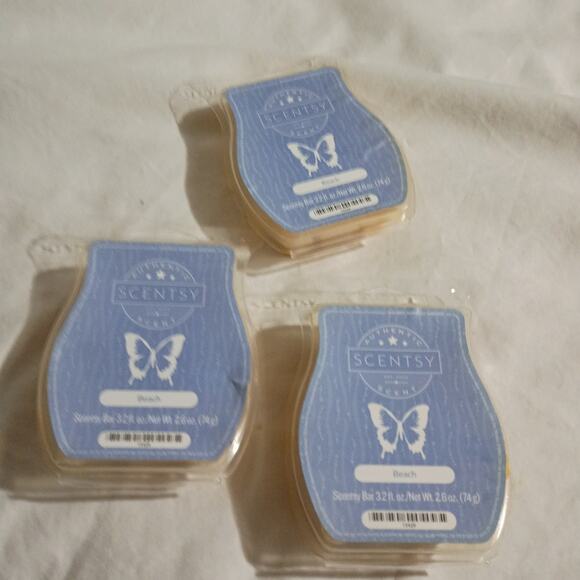 Scentsy Bar BEACH 3.2 oz Authentic(Set of 3) scented wax - Picture 1 of 3